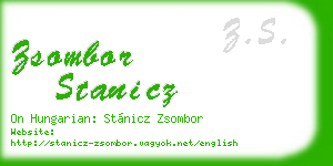 zsombor stanicz business card